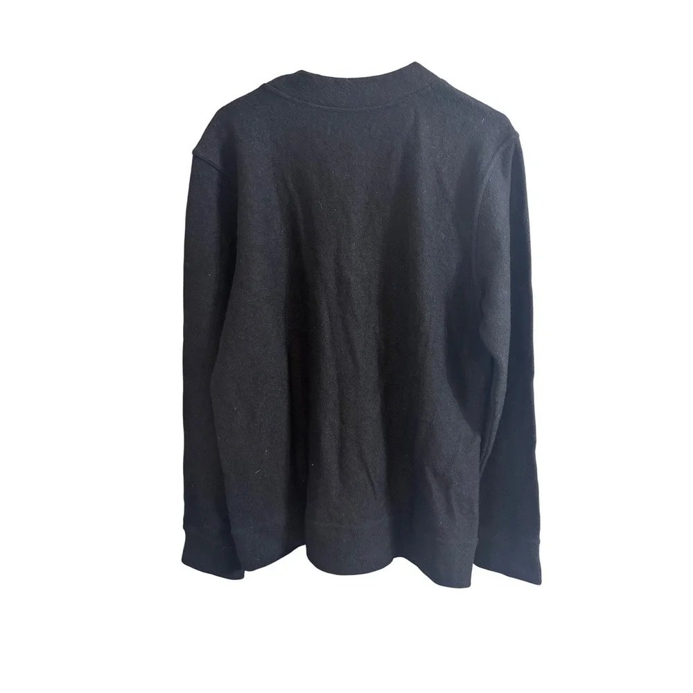 🤑Banana Republic🚨preppy💰Wool Blend Cardigan Sweater Black‎ Charcoal L NWT$110